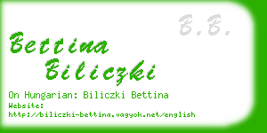 bettina biliczki business card